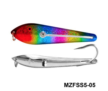 Fishing Spoon with Single Hooks - (Size: 5)